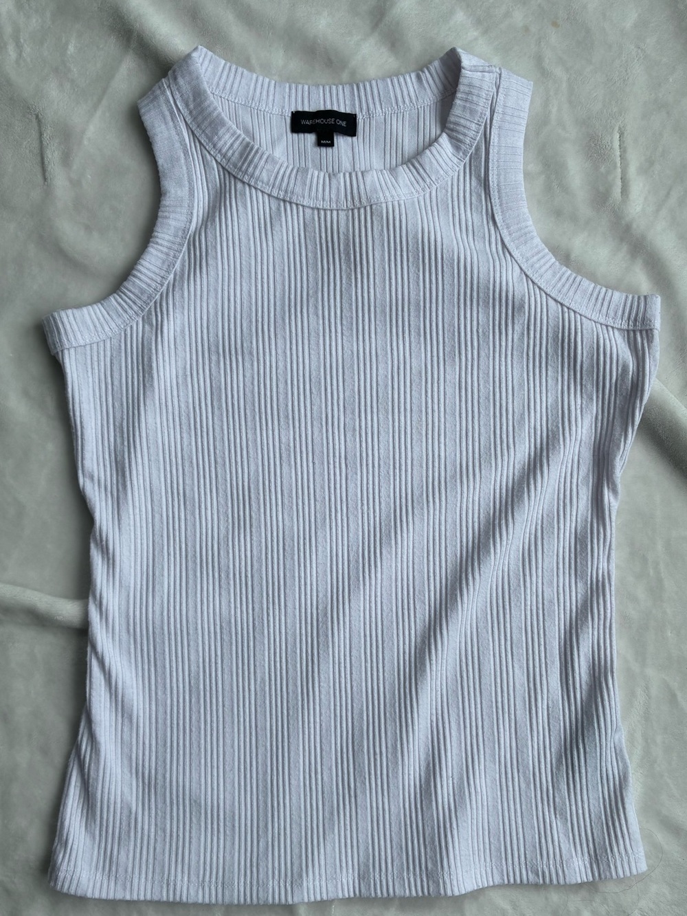 ✨ Warehouse One Ribbed Tank Top – White | Size M ✨